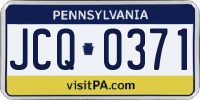 PA license plate JCQ0371