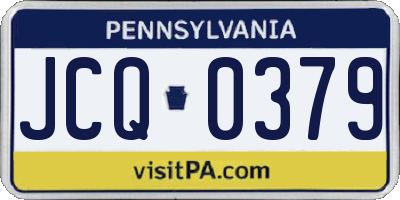 PA license plate JCQ0379