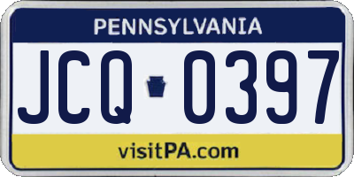 PA license plate JCQ0397