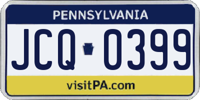 PA license plate JCQ0399