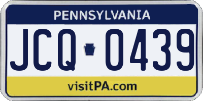 PA license plate JCQ0439