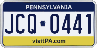 PA license plate JCQ0441