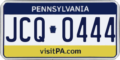 PA license plate JCQ0444