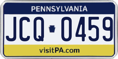 PA license plate JCQ0459