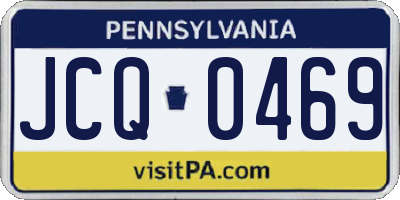 PA license plate JCQ0469