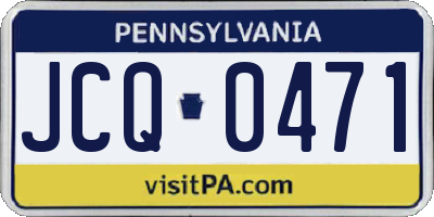 PA license plate JCQ0471