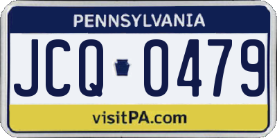 PA license plate JCQ0479