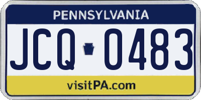 PA license plate JCQ0483
