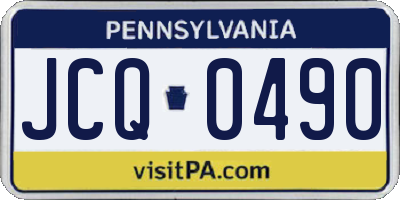 PA license plate JCQ0490
