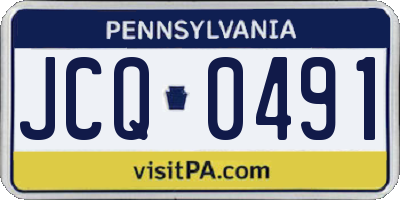 PA license plate JCQ0491
