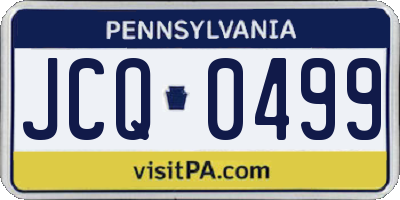 PA license plate JCQ0499