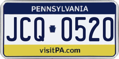 PA license plate JCQ0520