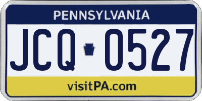 PA license plate JCQ0527