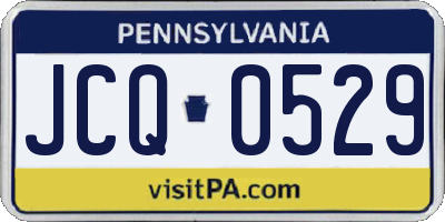 PA license plate JCQ0529