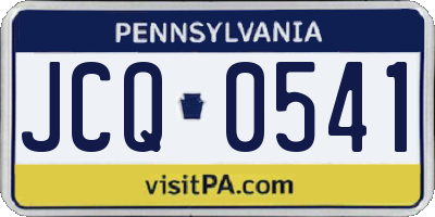 PA license plate JCQ0541