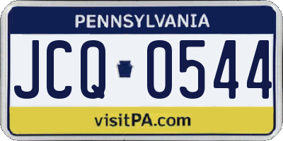 PA license plate JCQ0544