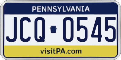 PA license plate JCQ0545