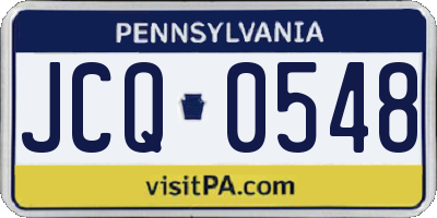 PA license plate JCQ0548