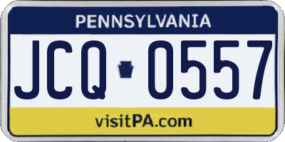 PA license plate JCQ0557
