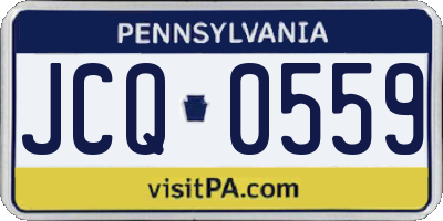 PA license plate JCQ0559