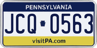PA license plate JCQ0563