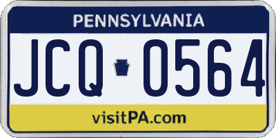 PA license plate JCQ0564