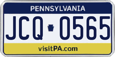 PA license plate JCQ0565