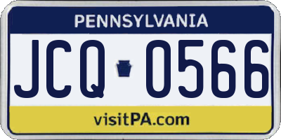 PA license plate JCQ0566