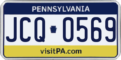 PA license plate JCQ0569