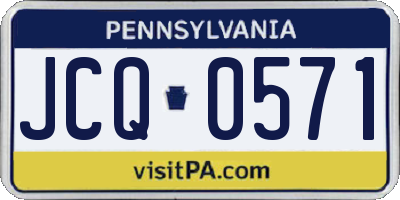 PA license plate JCQ0571