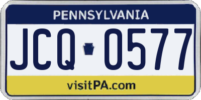 PA license plate JCQ0577