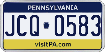 PA license plate JCQ0583