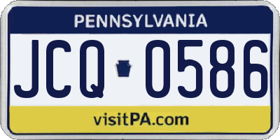 PA license plate JCQ0586