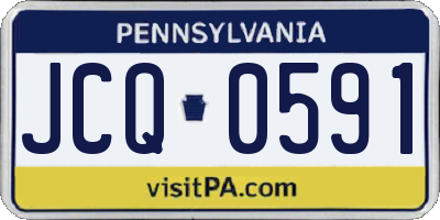 PA license plate JCQ0591