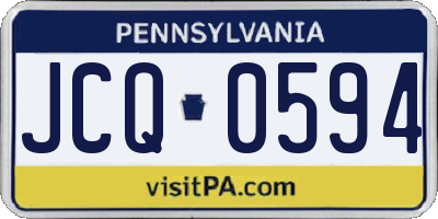 PA license plate JCQ0594