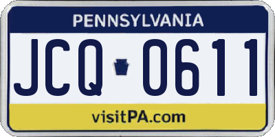 PA license plate JCQ0611