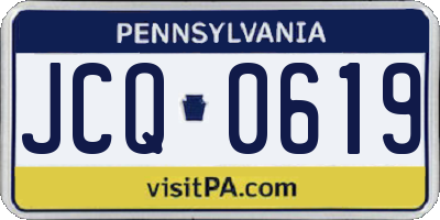 PA license plate JCQ0619