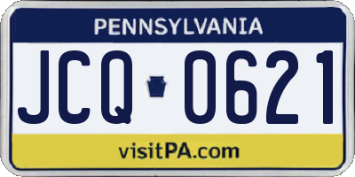 PA license plate JCQ0621