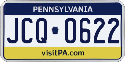 PA license plate JCQ0622