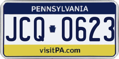 PA license plate JCQ0623