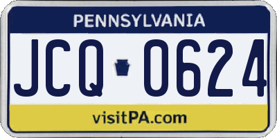 PA license plate JCQ0624