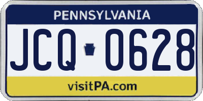 PA license plate JCQ0628