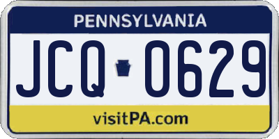 PA license plate JCQ0629