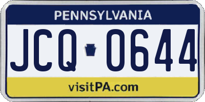 PA license plate JCQ0644