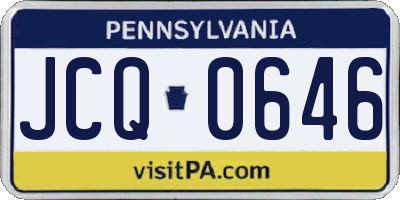 PA license plate JCQ0646