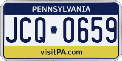 PA license plate JCQ0659
