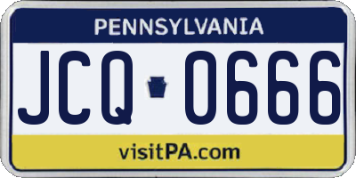 PA license plate JCQ0666