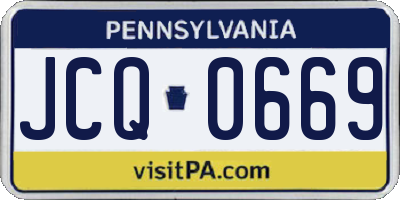 PA license plate JCQ0669