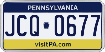 PA license plate JCQ0677