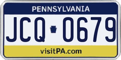 PA license plate JCQ0679